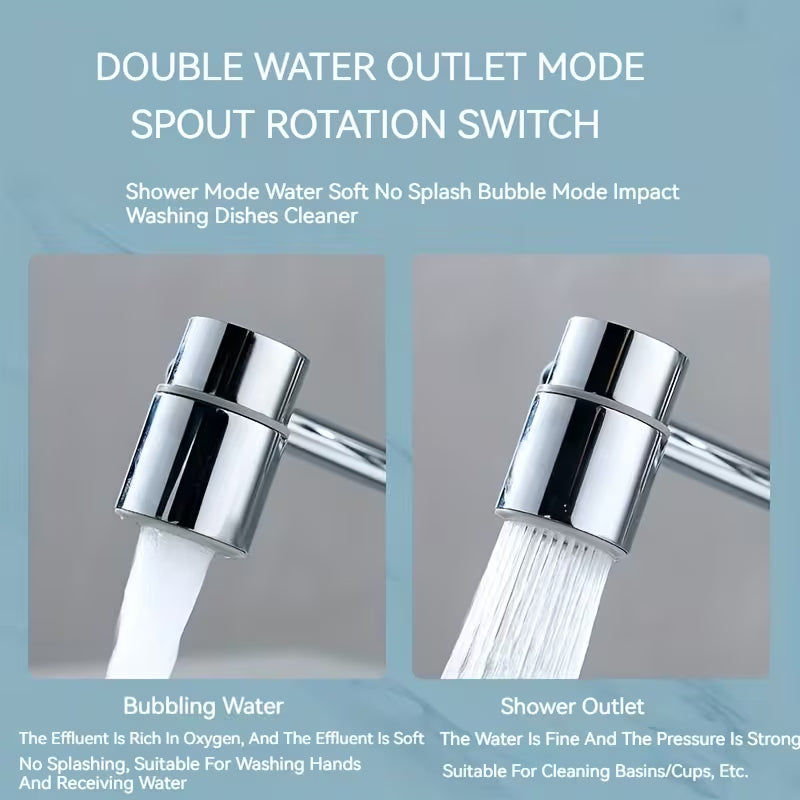 elektroniktrade 1080° drehbarer Wasserhahn-Verlängerungsarm aus Edelstahl mit Spritzschutz elektroniktrade Switzerland