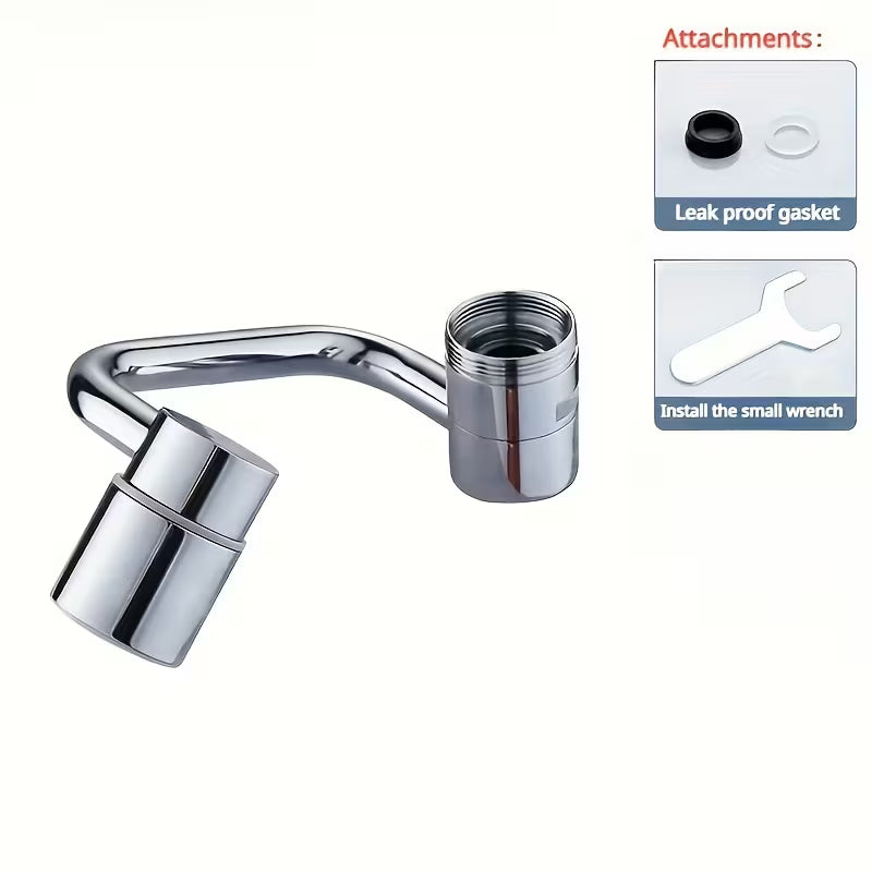 elektroniktrade 1080° drehbarer Wasserhahn-Verlängerungsarm aus Edelstahl mit Spritzschutz elektroniktrade Switzerland