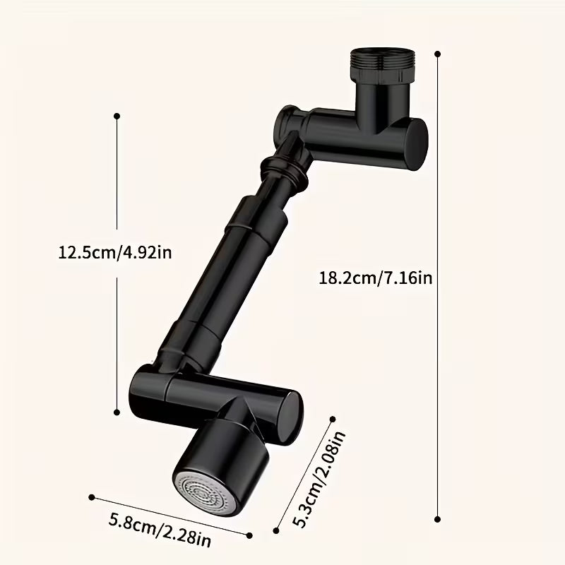 elektroniktrade 1440° drehbarer Wasserhahn-Aufsatz aus Edelstahl – ausziehbar, 2 Modi mit Anti-Spritz-Funktion elektroniktrade Switzerland