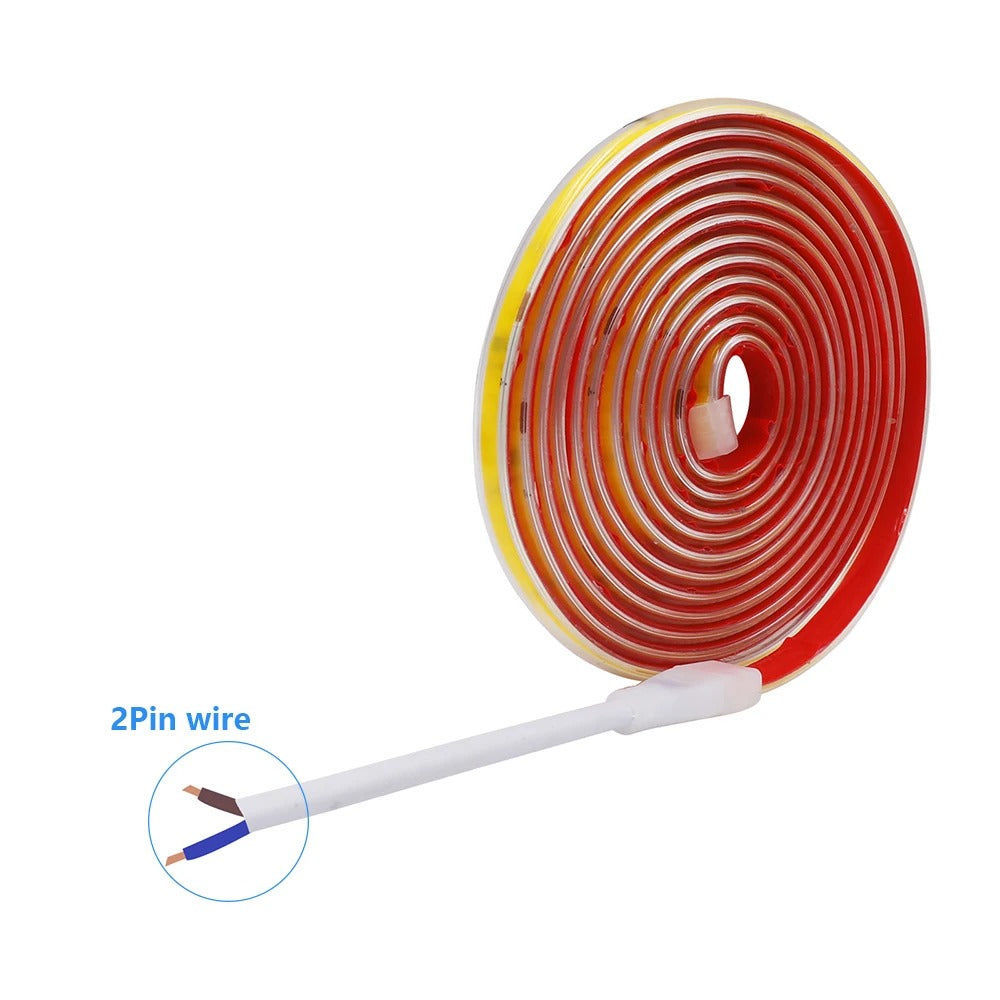 Elektroniktrade 220V COB LED Streifen mit Losem Kabel - Warm Weiss 3m ohne Stecker elektroniktrade Switzerland