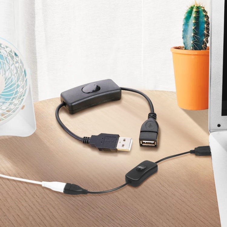 Elektroniktrade 28cm USB 2.0 Verlängerungskabel mit Stecker, Buchse mit Schalter elektroniktrade Switzerland