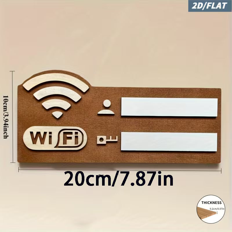 Elektroniktrade 2D Flat WLAN Netzwerk Schild aus Holz – Retro Vintage Deko, 1 Stk. elektroniktrade Switzerland