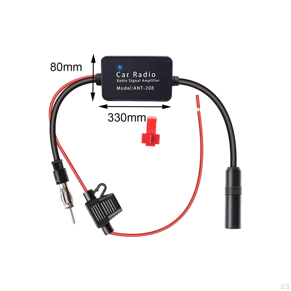 Elektroniktrade ANT-208 Autoradio-Antennenverstärker, universell für Auto-Bootszubehör Elektroniktrade Switzerland