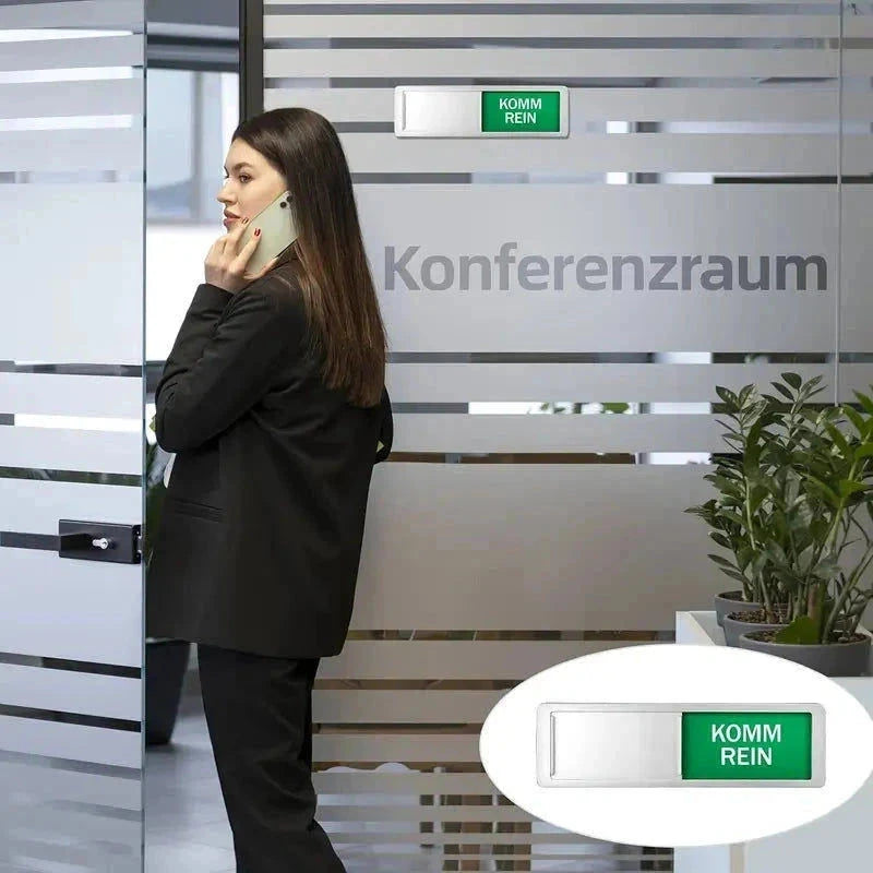 Elektroniktrade Bitte nicht Stören/ Komm Rein mit schieber -  Deutsches Türschild Silber elektroniktrade Switzerland