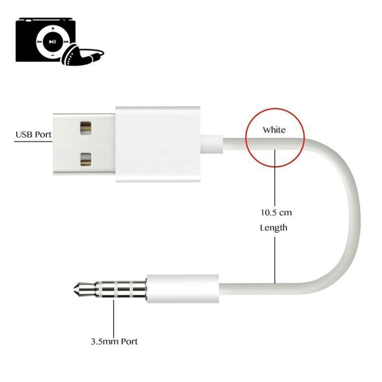 Elektroniktrade Daten Sync & Ladekabel für iPod Shuffle 1./2./3./4./4./5./6./6. Gen. Länge: 10 cm elektroniktrade Switzerland