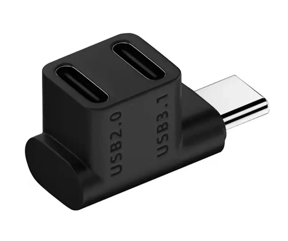 Elektroniktrade Dual USB-C Adapter Winkel – 4K@60Hz, 100W, USB 3.1 Gen2, Plug & Play elektroniktrade Switzerland