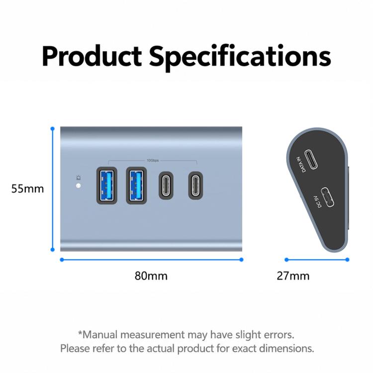 elektroniktrade HAS-2A2C 2 USB-A & 2 USB-C 10Gbps Max Output USB 3.2 HUB, HAS-2A2C elektroniktrade Switzerland