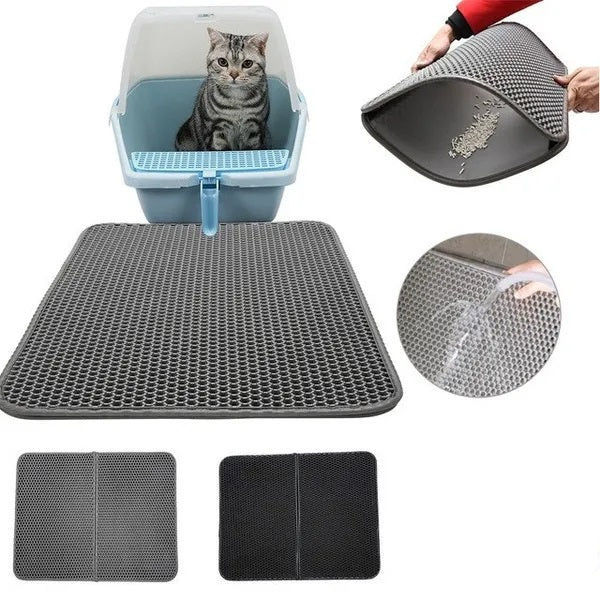 Elektroniktrade Katzenstreumatte Hohe Elastizität EVA Faltbare Wabensieb-Hygienetiermatte 40x50cm elektroniktrade Switzerland