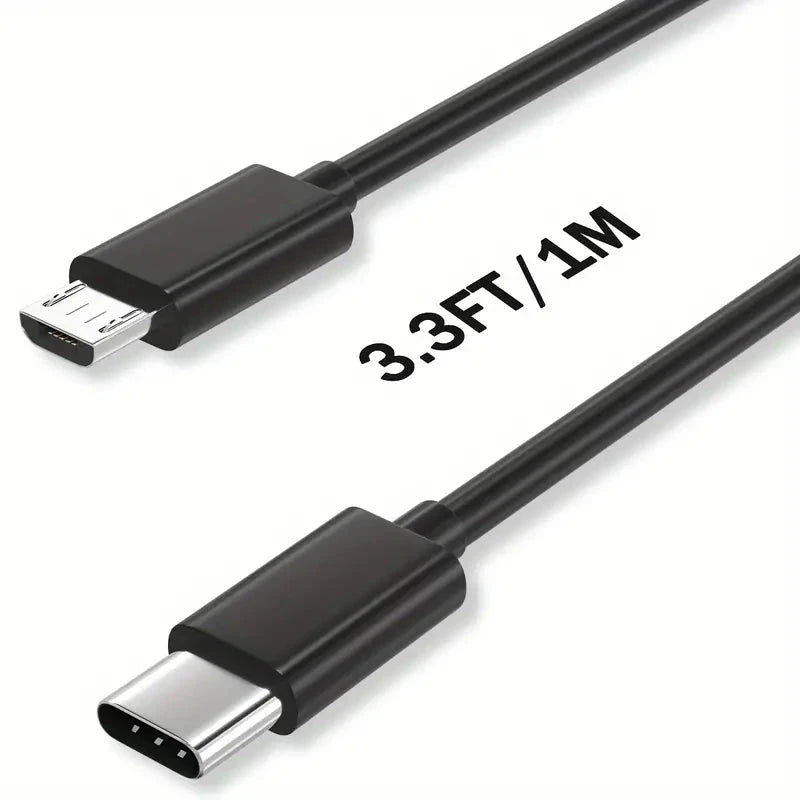 Elektroniktrade Ladekabel mit USB-C OTG zu MicroUSB, Daten-Synchronisationskabel 1m elektroniktrade Switzerland