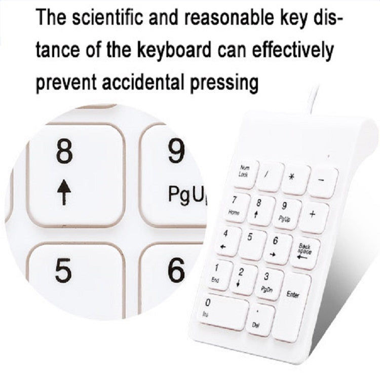 Elektroniktrade Laptop kabelgebundene digitale Mini-USB-Tastatur (weiß) elektroniktrade Switzerland