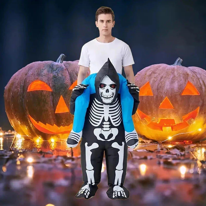 Elektroniktrade Lustiges Skelett aufblasbares Kostüm für Halloween Partys elektroniktrade Switzerland