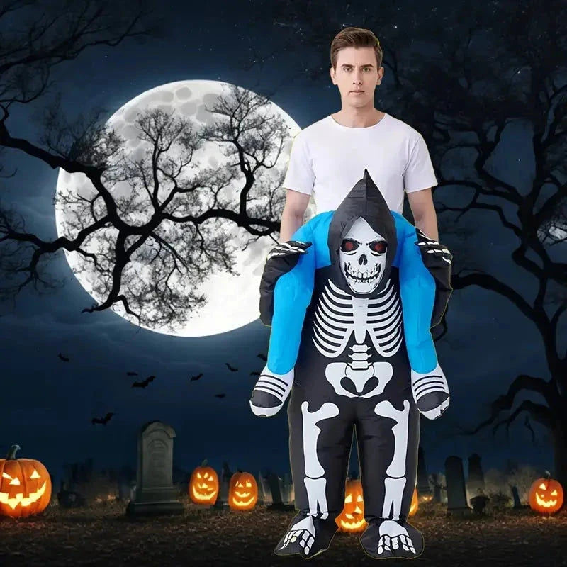 Elektroniktrade Lustiges Skelett aufblasbares Kostüm für Halloween Partys elektroniktrade Switzerland