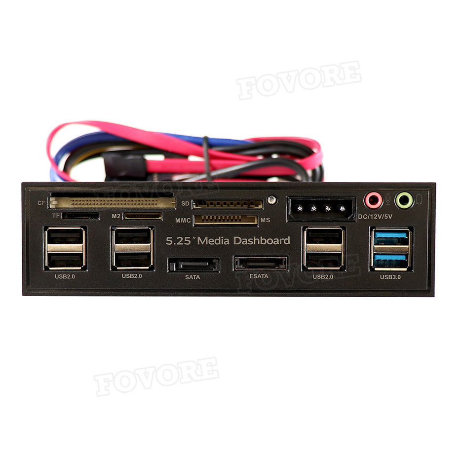 Elektroniktrade Multifunktion 5.25 "Media Dashboard Kartenleser USB 2,0 USB 3,0 Front Panel elektroniktrade Switzerland