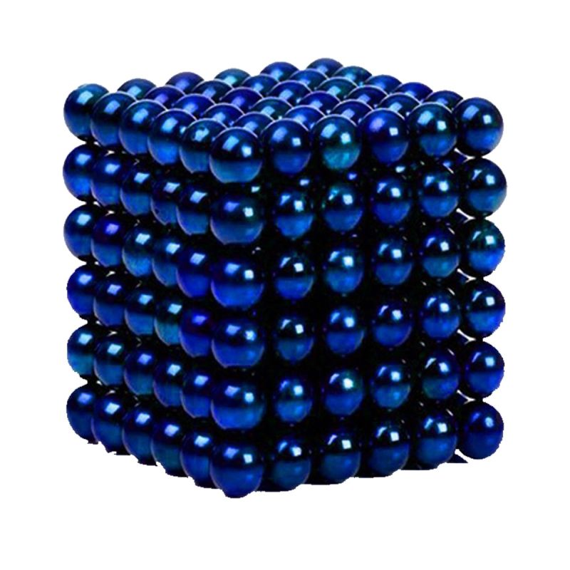 Elektroniktrade Neocube aus 5 mm Magnetkugeln - Blau - Set mit 216 Kugeln zum Würfel geformt elektroniktrade Switzerland