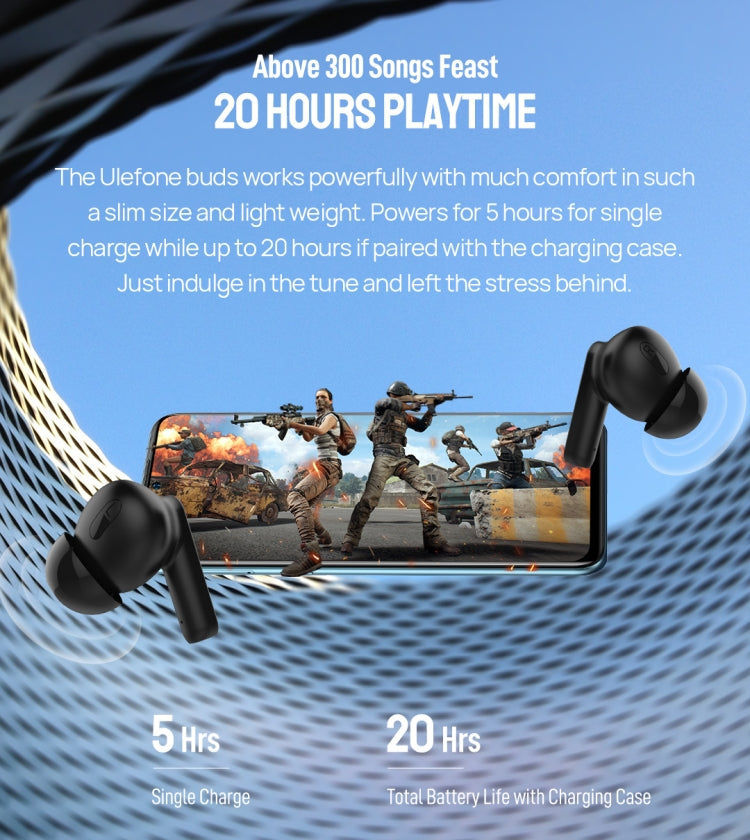 Elektroniktrade Original Ulefone Buds TWS True Wireless Bluetooth-Kopfhörer (Schwarz) elektroniktrade Switzerland