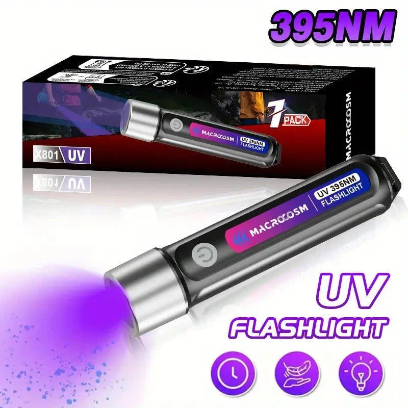 Elektroniktrade Schwarzlicht-Detektor: USB-betriebene Wiederaufladbare LED-Taschenlampe elektroniktrade Switzerland
