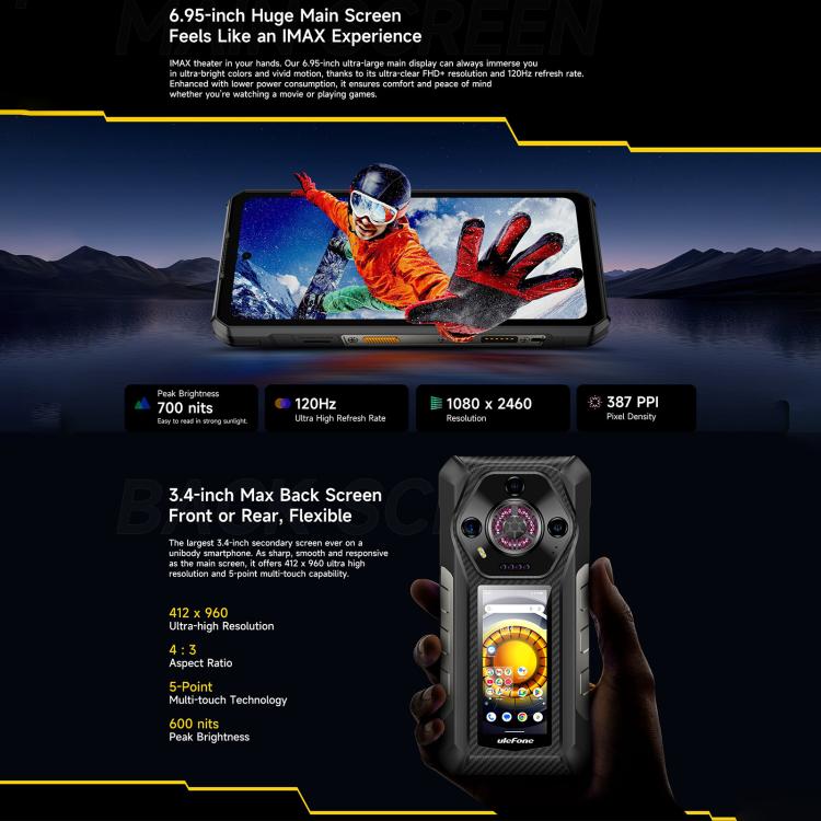 Elektroniktrade Ulefone Armor 21  6,58 Zoll Android 13 MediaTek Helio G99 Octa Core Nachtsicht, 8 GB + 256 GB elektroniktrade Switzerland