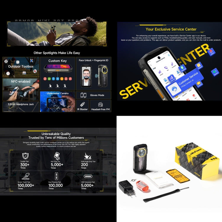 Elektroniktrade Ulefone Armor Mini 20T Pro, Wärmebildgebung, 8 GB + 256 GB, IP68/IP69K robustes Telefon, 4,7 Zoll Android 14 MediaTek Dimensity 6300 5G Octa Core, Netzwerk: 5G, NFC, OTG, Armor Mini 20T Pro Elektroniktrade Switzerland