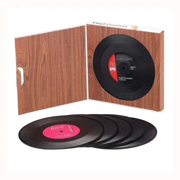Elektroniktrade Vinyl-Schallplatten-Tischsets Getränkeuntersetzer 6er Set elektroniktrade Switzerland