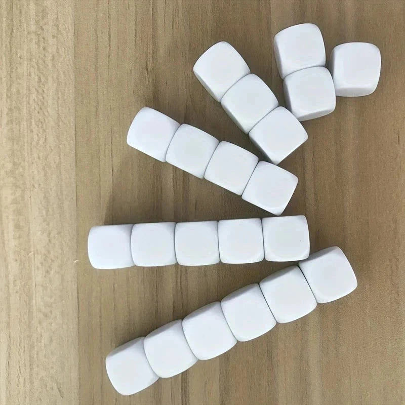 Elektroniktrade 🎲✍️ Weiße Würfel zum Selbstbeschriften – 16 mm | 10 Stück elektroniktrade Switzerland