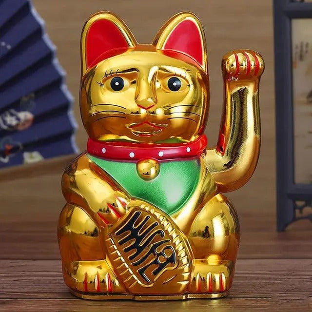 Elektroniktrade Winkekatze in Schwarz, Weiss, Gold Grösse  8.2x8.2x13,0cm Elektroniktrade Switzerland