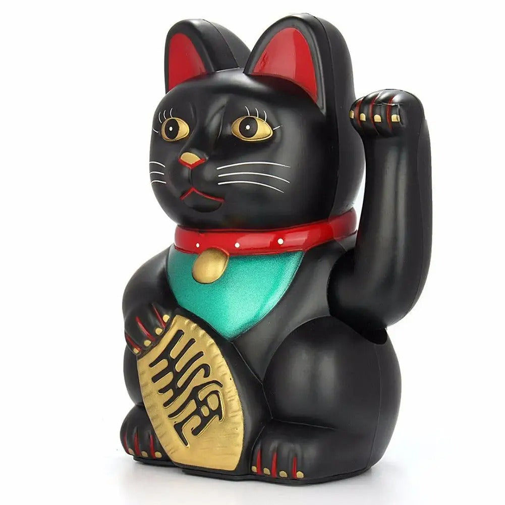 Elektroniktrade Winkekatze in Schwarz, Weiss, Gold Grösse  8.2x8.2x13,0cm Elektroniktrade Switzerland