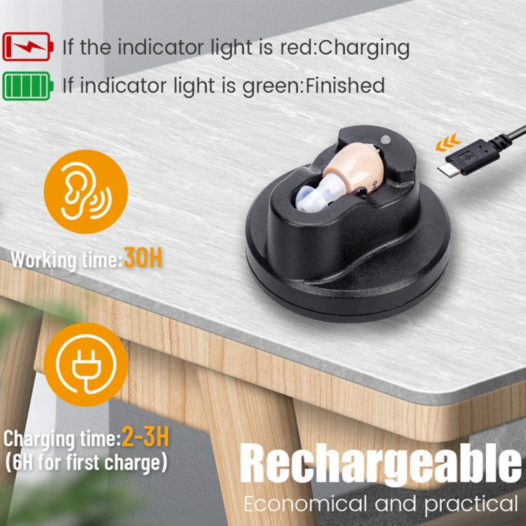 Elektroniktrade Z-12 Wiederaufladbares In-Ear-Hörgerät mit Klangverstärker und USB-Ladestation, Z-12 elektroniktrade Switzerland