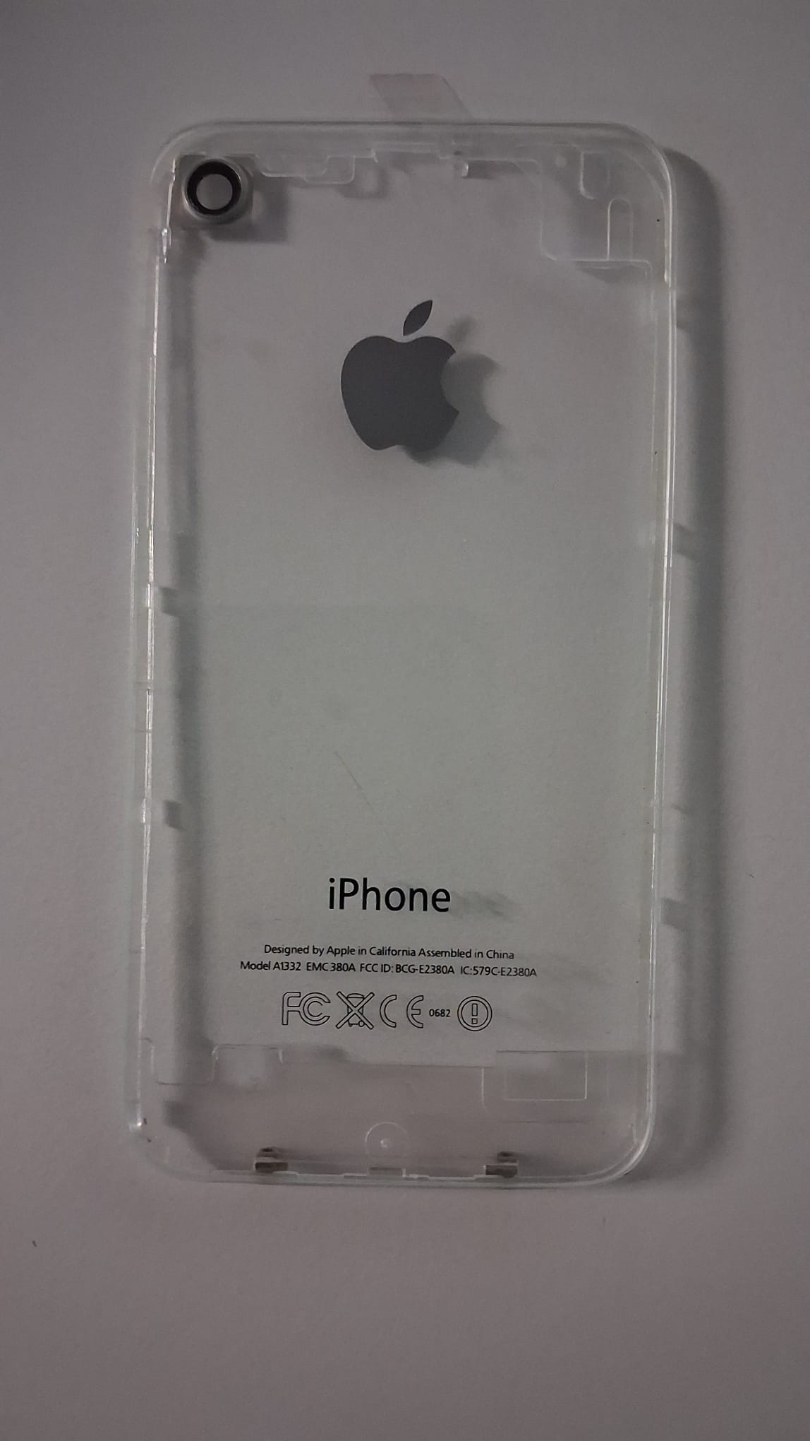 Für Apple Backcover zum Schrauben für iPhone 4G – Transparentes Cover mit Schriftzug elektroniktrade Switzerland