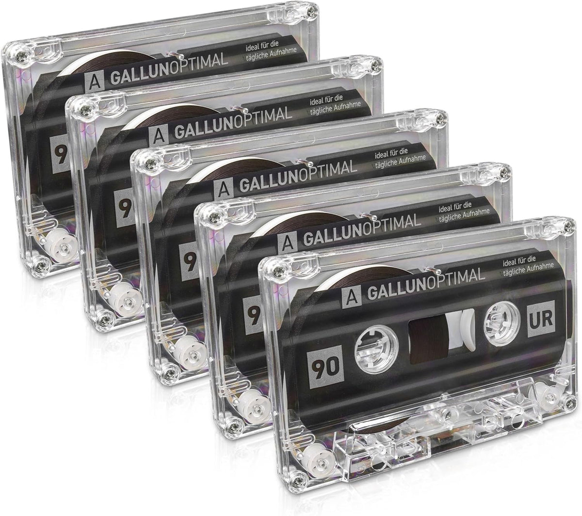 GALLUNOPTIMAL 5er Pack UR90 Audiokassetten 90 min. Leerkassetten Elektroniktrade Switzerland