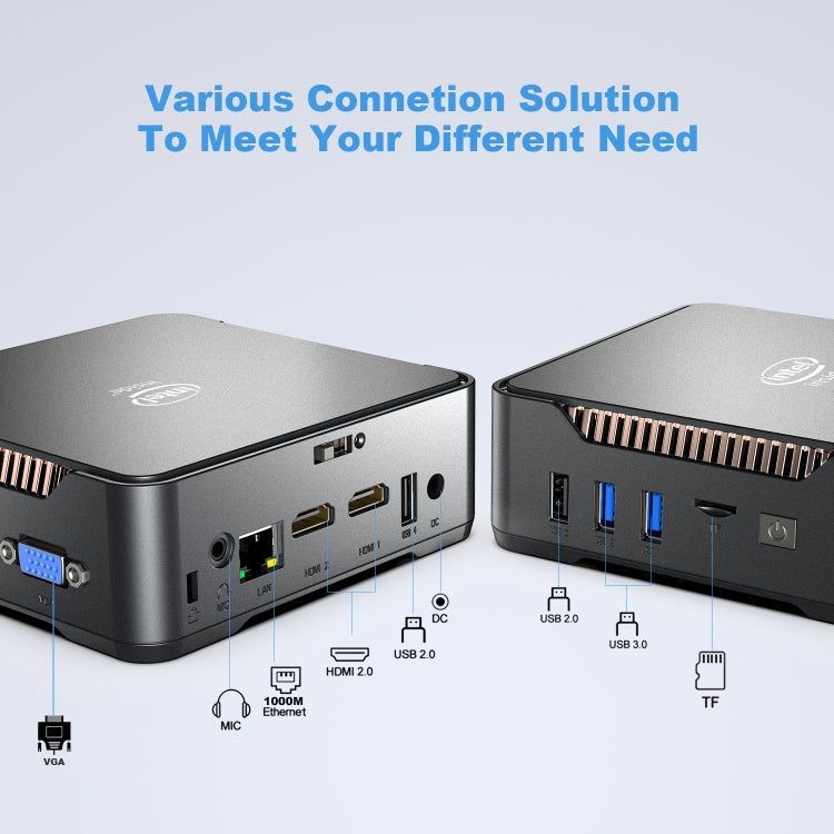 GK3V GK3V Windows 11 Pro Mini-PC, Intel Gemini Lake J4125, Speicher: 8GB + 256GB elektroniktrade Switzerland