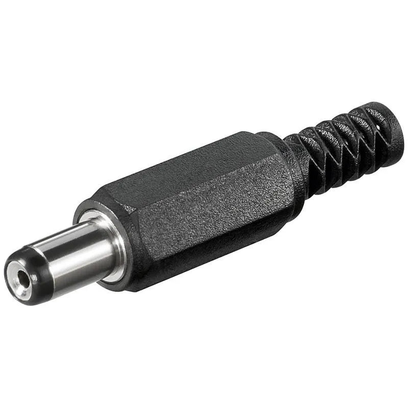 goobay DC-Stecker / Hohlstecker 5,5x1,7 mm mit Knickschutz - Lötmontage elektroniktrade Switzerland