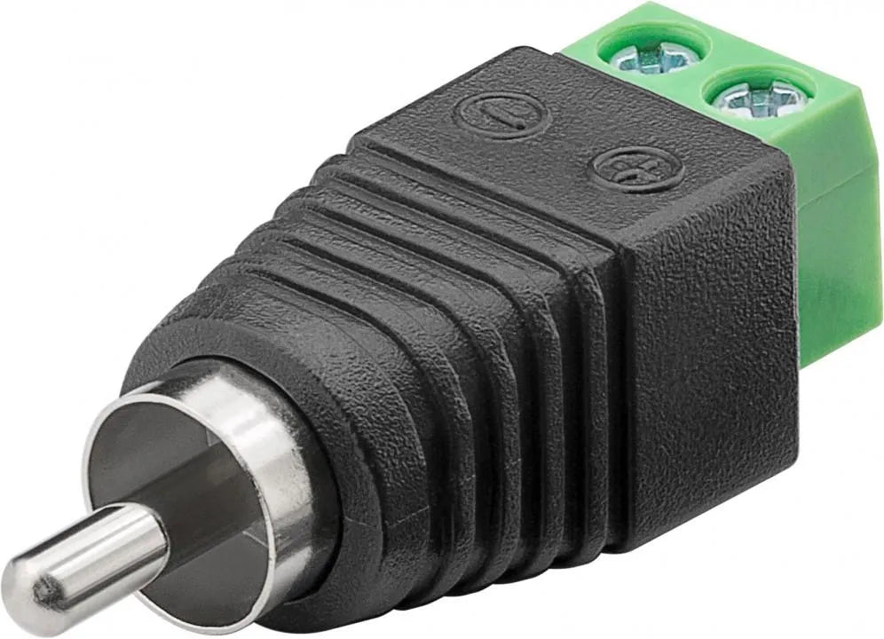 goobay Terminalblock 2-pin > Cinch-Stecker - Schraubbefestigung elektroniktrade Switzerland
