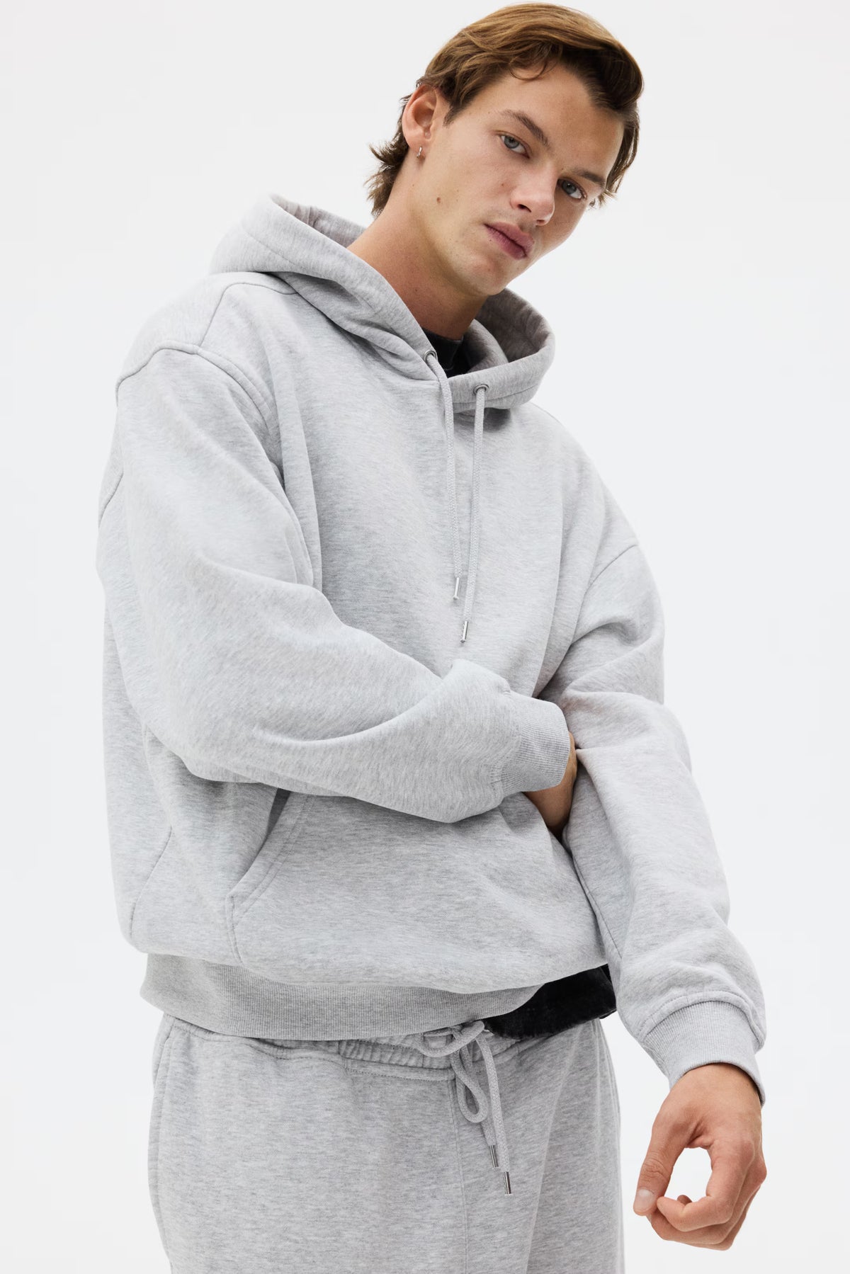 h&m 2-teiliges Set mit Hoodie und Joggpants Loose Fit - Farbe:Graumeliert XL elektroniktrade Switzerland