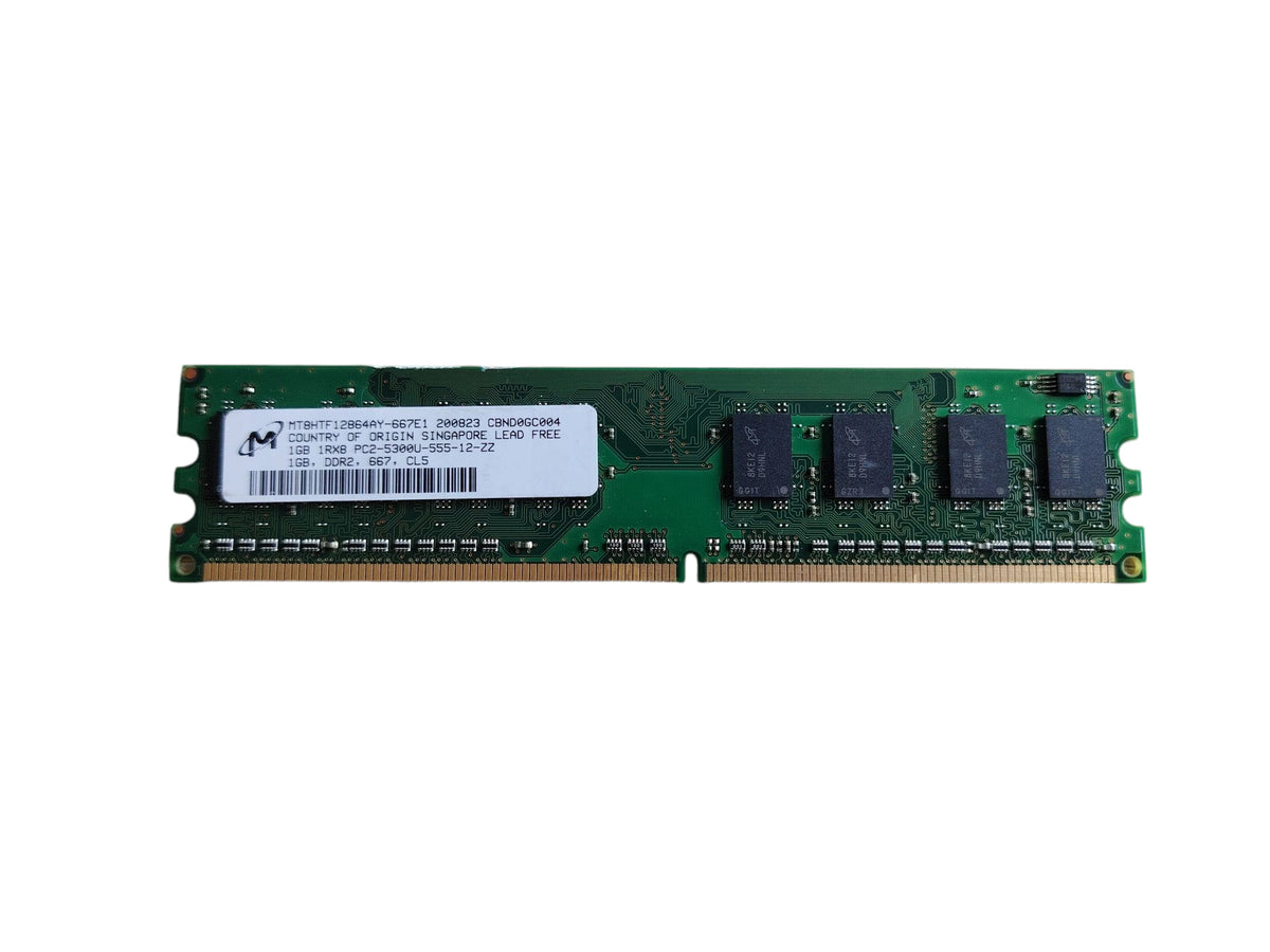 HP 1GB DDR2 Ram MT8HTF12864AY 1RX8 PC2-5300U-555 CL5 (Gebraucht Artikel) Elektroniktrade Switzerland