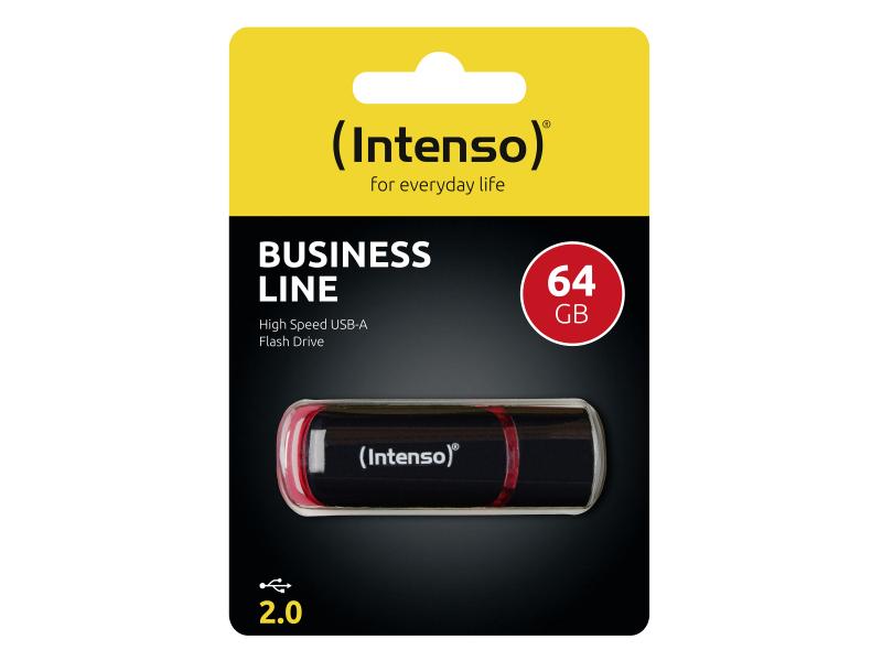 Intenso USB FlashDrive 64GB Intenso Business Line Blister schwarz/rot elektroniktrade Switzerland