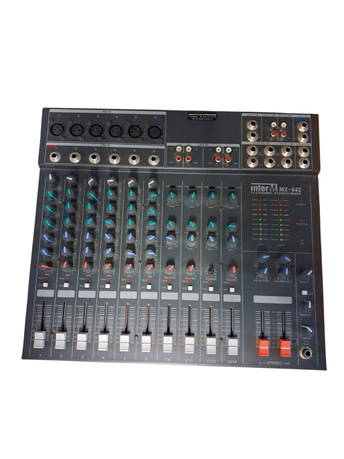 interM InterM MX-642 14 Kanal Mixer Mischpult (Gebraucht Artikel) elektroniktrade Switzerland