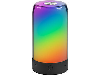 Luminea Home Control Luminea Home Control Tischlampe mit App: Smarte Stimmungsleuchte mit RGB-IC-LEDs, 15 Modi, WLAN, App, schwarz elektroniktrade Switzerland