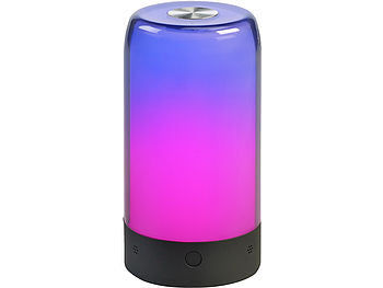 Luminea Home Control Luminea Home Control Tischlampe mit App: Smarte Stimmungsleuchte mit RGB-IC-LEDs, 15 Modi, WLAN, App, schwarz elektroniktrade Switzerland