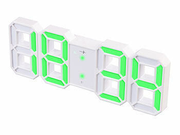 Lunartec Digitale USB-LED-Tisch- & Wanduhr, große 7-Segment-Ziffern, Wecker,RGB elektroniktrade Switzerland