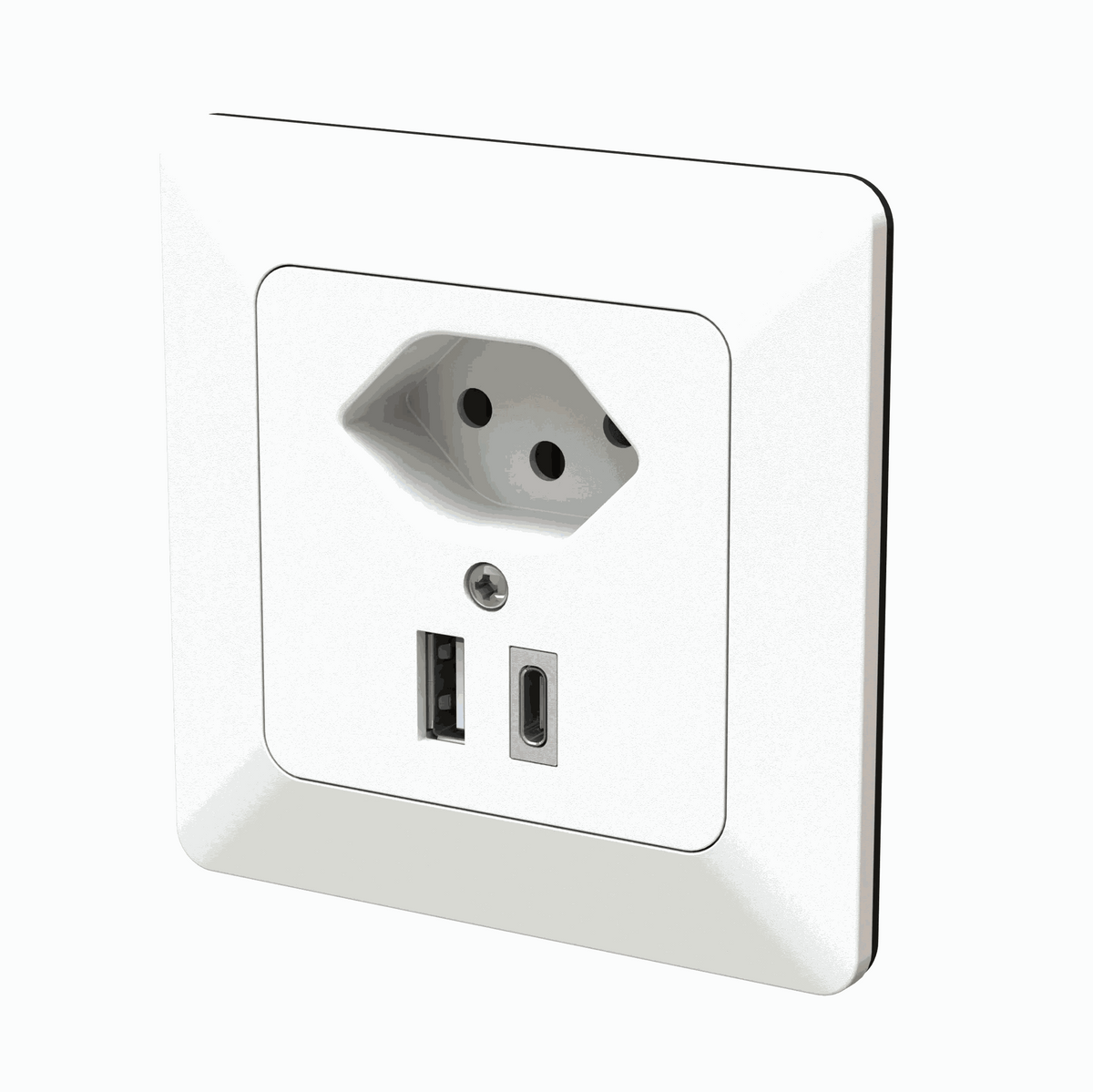 MAXHAURI Kleinkombi Typ 13 / USB-A+C 18W UP priamos weiss Elektroniktrade Switzerland