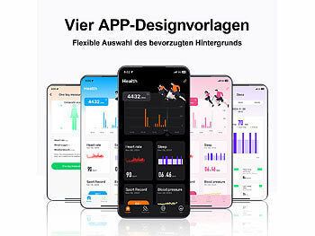 newgen medicals Smartes Fitnesstracker-Armband mit App, 150 mAh, bis 20 Tage, IP68 elektroniktrade Switzerland
