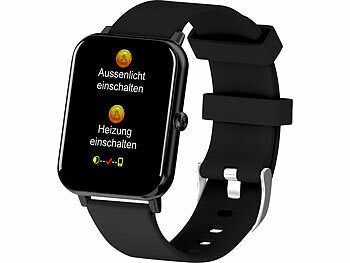 newgen medicals Tuya-kompatible Fitness-Smartwatch, Bluetooth, App, Metall, IP67 elektroniktrade Switzerland