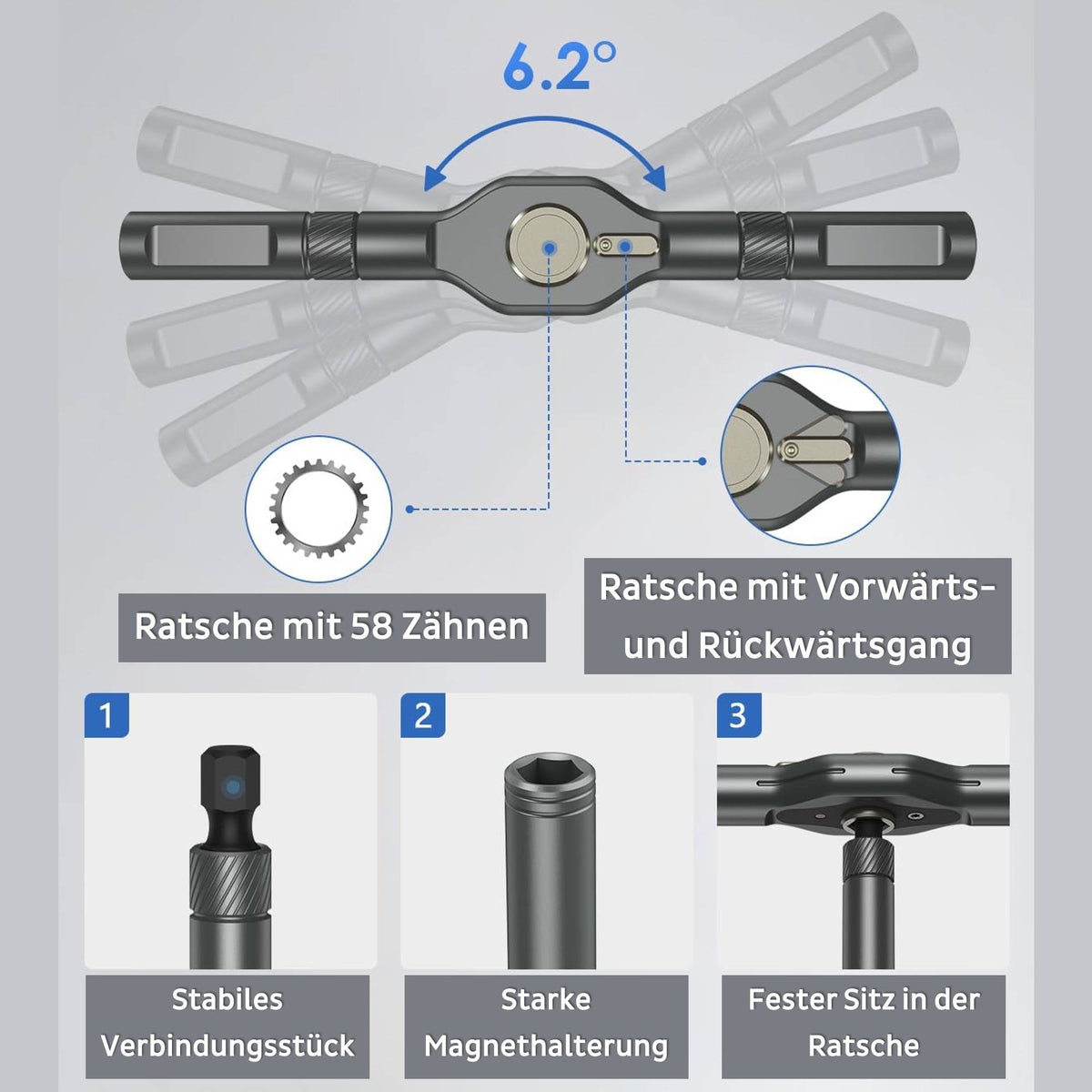 PCWork PCW08K Feinmechanik Ratschen Set | 42-in-1 magnetisches Präzisionswerkzeug Elektroniktrade Switzerland