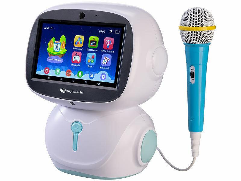 Playtastic KI-Roboter für Kinder mit ChatGPT, 7"-Touchdisplay, Mikrofon, WLAN elektroniktrade Switzerland