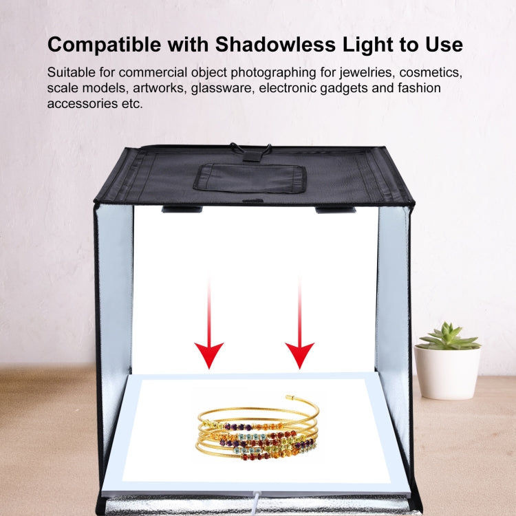 PULUZ Puluz Fotostudio Tragbar 60x60x60cm Licht Zelt LED 5500k Weißes Licht Dimmbar elektroniktrade Switzerland