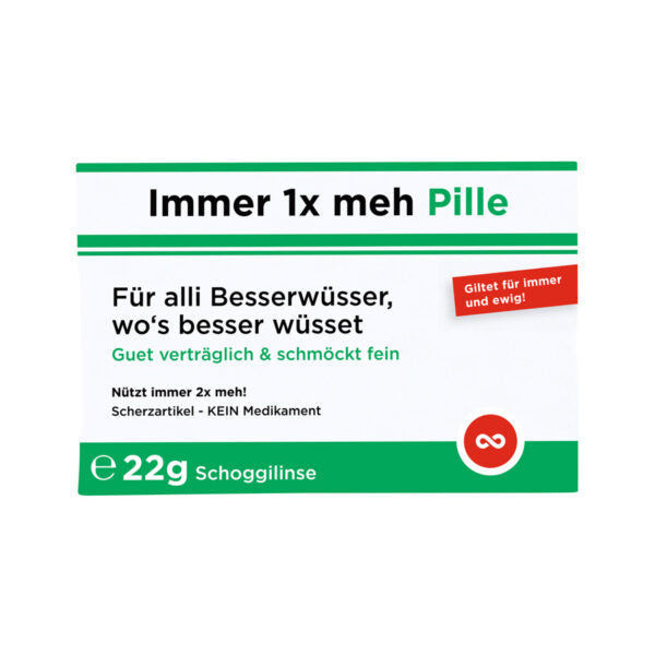 PV Scherztabletten Immer 1 x meh Pille elektroniktrade Switzerland