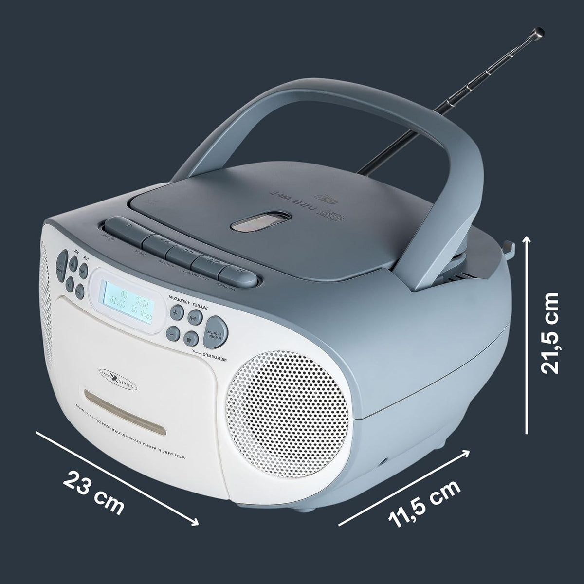 Reflexion Reflexion RCR2260DA Tragbares CD/MP3-Cassetten-USB-DAB+ elektroniktrade Switzerland