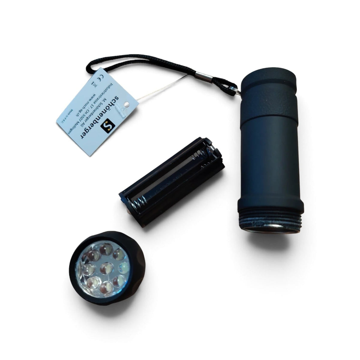 Schönenberger PHOENIX LED Taschenlampe, schwarz, exkl. 3xAAA Batterien elektroniktrade Switzerland