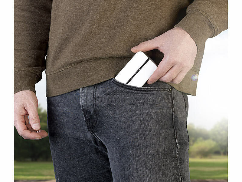 simvalley Mobiler 4G/LTE-Router im Kreditkartenformat, bis 150 Mbit/s, Akku, App elektroniktrade Switzerland