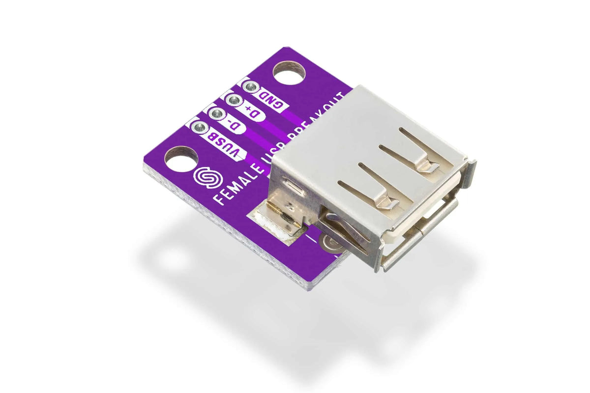 Soldered Soldered USB-Typ-A Buchse Breakout Board, THT-Pins elektroniktrade Switzerland